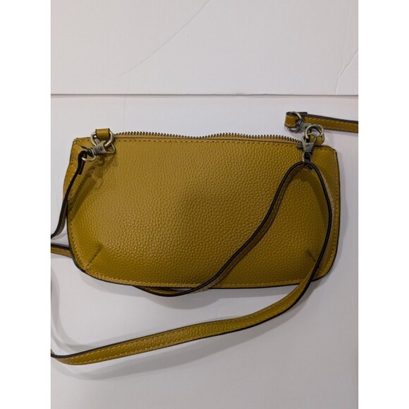 Joy Susan Mustard Yellow Wristlet Clutch Mini Crossbody Bag Purse - Picture 8 of 9